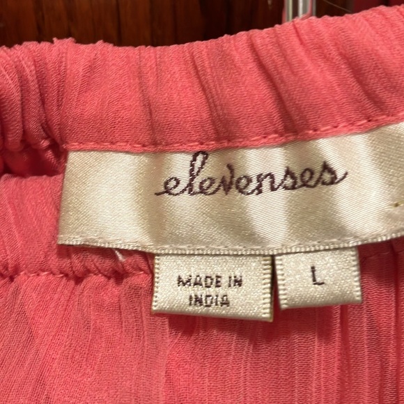 Anthropologie elevenses pink palazzo pant size L - Picture 5 of 6